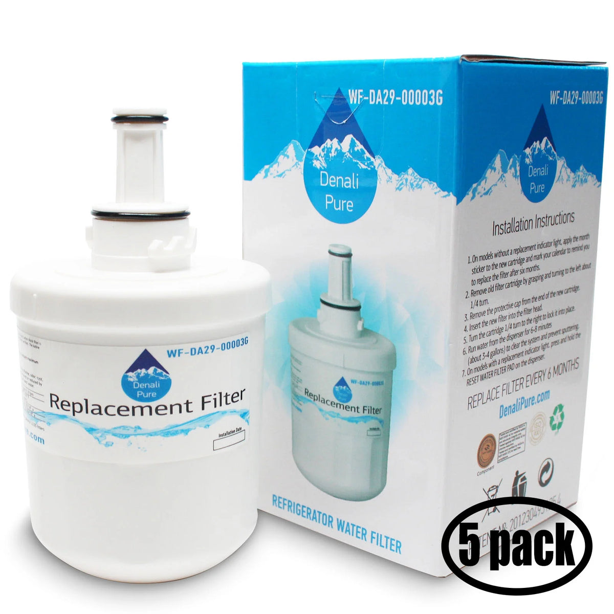 5-Pack Refrigerator Water Filter Cartridge C1797