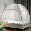 Pop Up Bed Net Tent with Bottom, Double Door, 79 x71x59 inch W3584