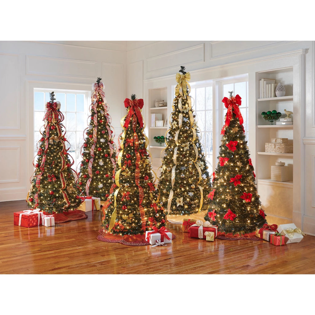 Red White 6 Foot Pre-Lit Christmas Tree E256