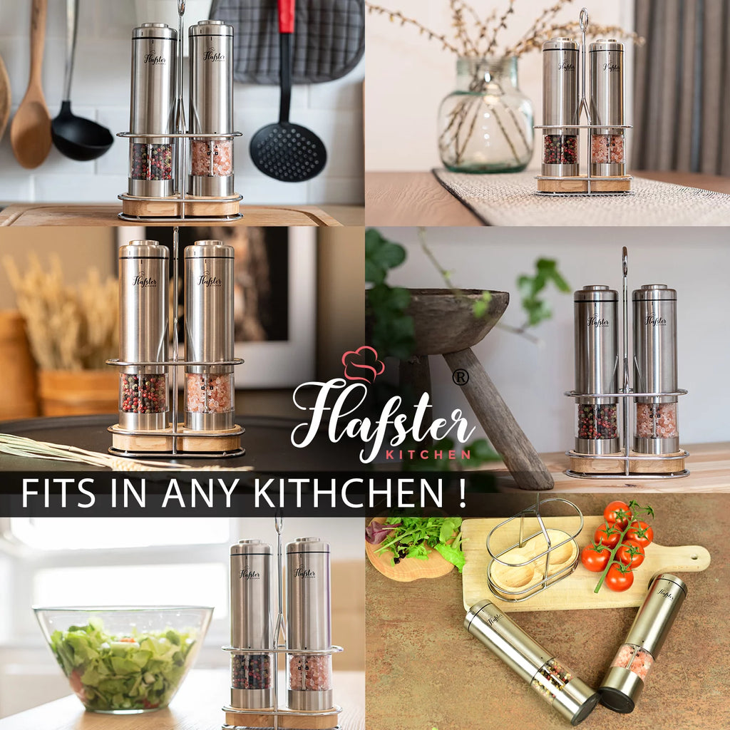 Battery Operated Electric Salt and Pepper Grinder Set L49765