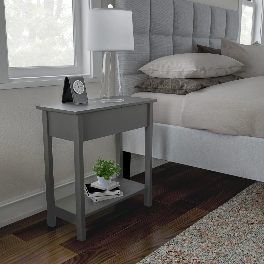 Gray Flip Top Side Console Table B4117