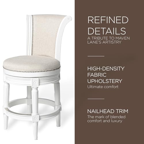 Reclaimed Oak Finish Ash Grey Fabric Upholstered Barstool with Back A15296