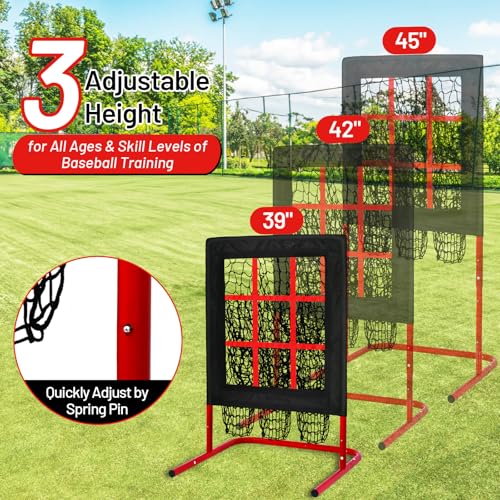 9 Hole Baseball Pitching Net with Strike Zone A21708