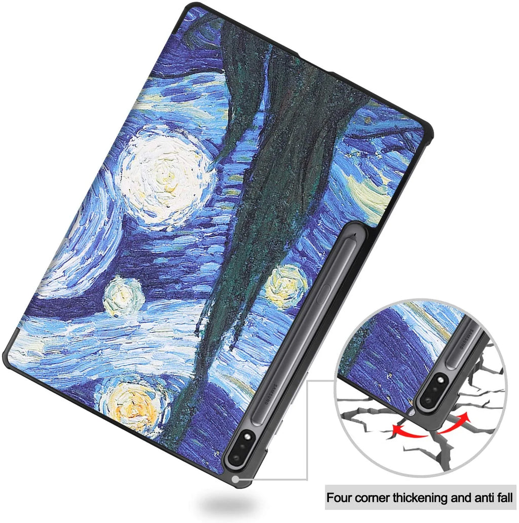 Lightweight PU Leather Tri-Fold Stand Case for Galaxy Tab S8 Ultra 14.6" N4285