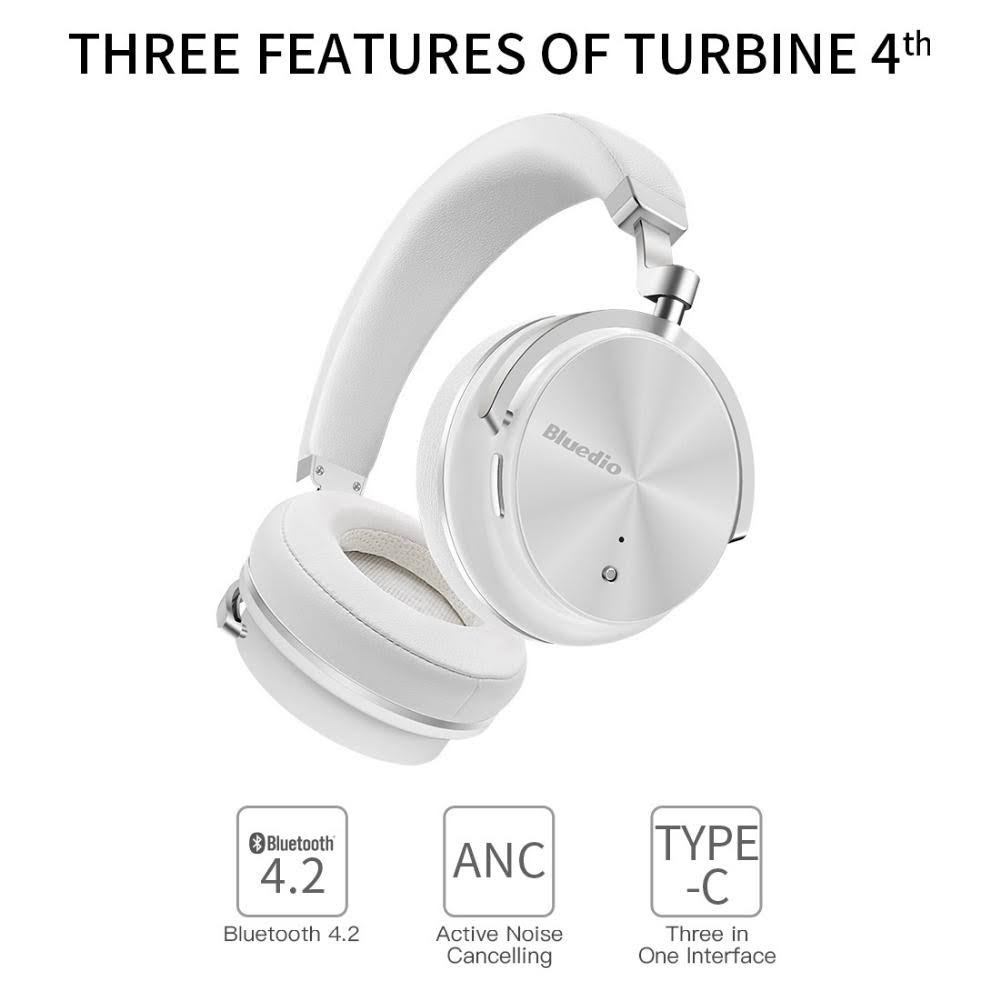 Active Noise Cancelling Over-Ear Wireless Bluetooth Headphones with Mic (Red) V492703