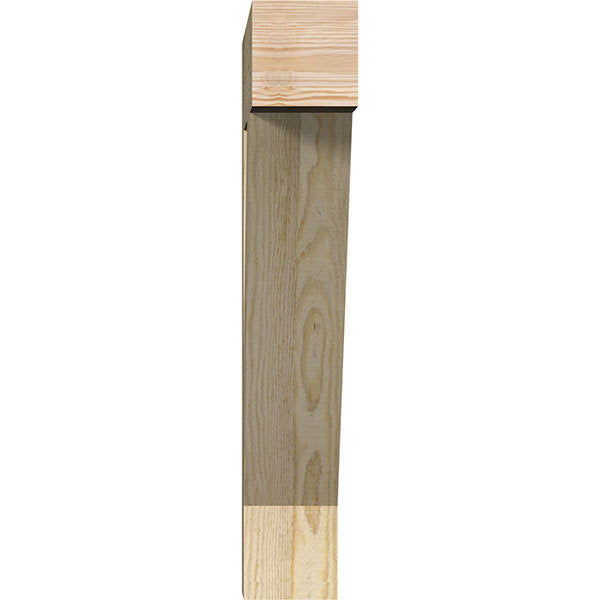 Traditional Block Rough Sawn Douglas Fir Bracket Q186