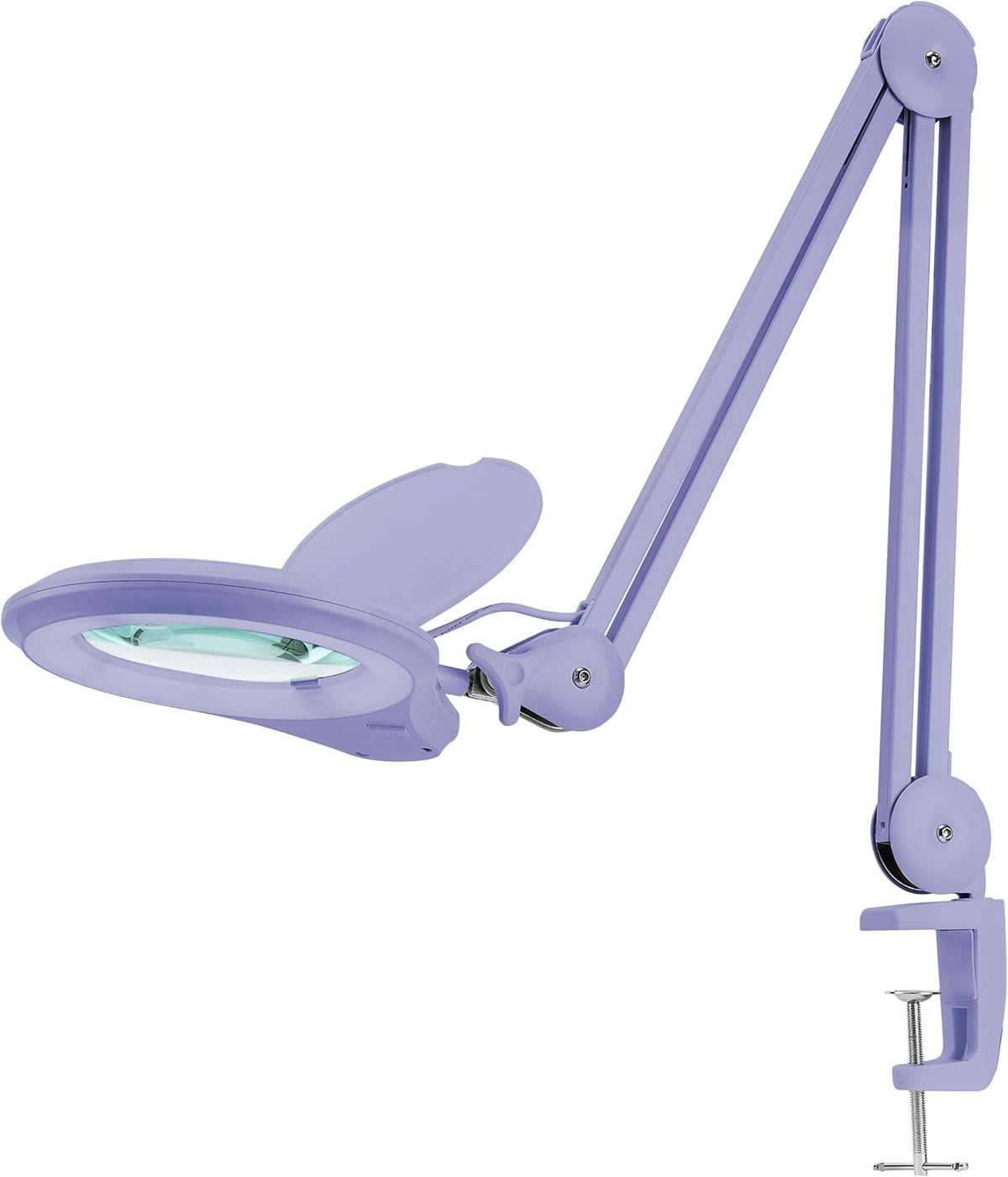 Black 5 Inches Diameter Lens LED Magnifying Lamp with Clamp X484