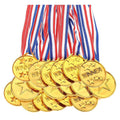 30 Pack Gold Plastic Award Medals U31717