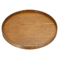 Brown 8 Inch Round Wood Serving Tray J40181