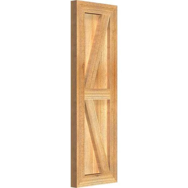 Rough Sawn Western Red Cedar Framed Board-n-Batten Shutters with Z-Bar Q496