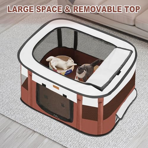Black Small Foldable Pet Playpen with Carry Bag O937556