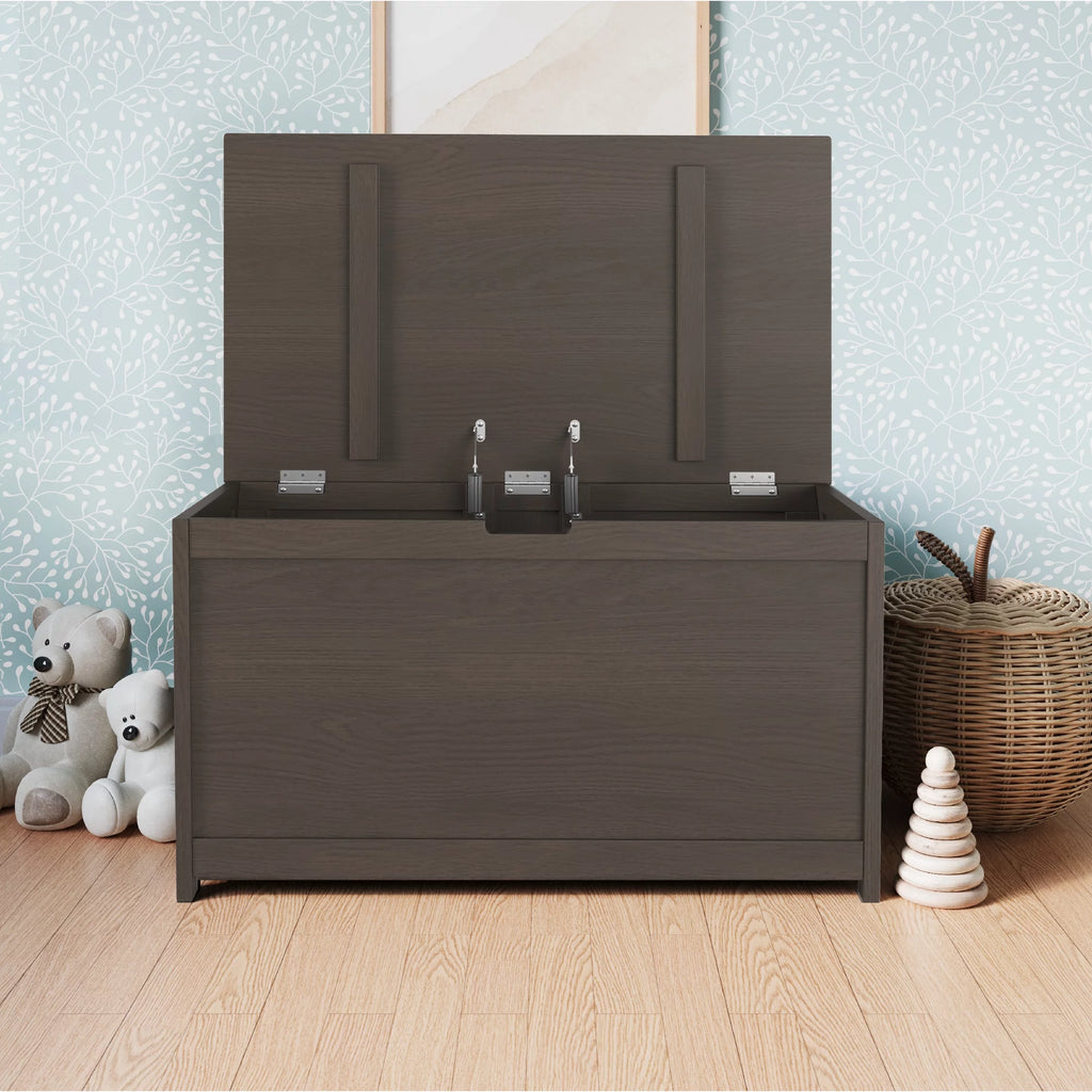 4-Piece Nursery Set with Convertible Crib, Dresser, Glider, and Toy Box Y661