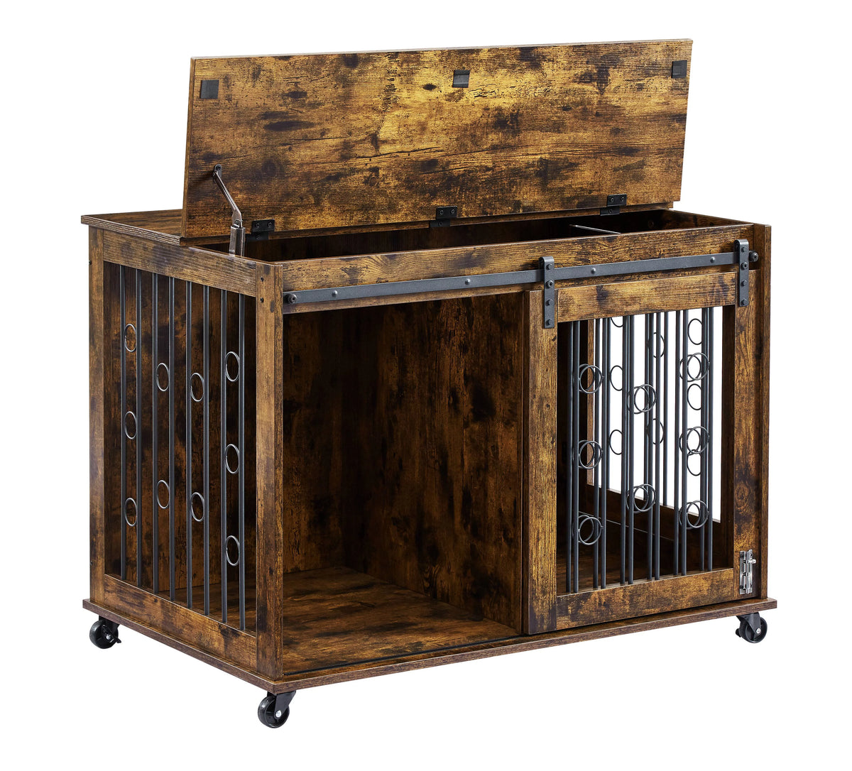 39" Dog Crate with Partition and Sliding Door N784507