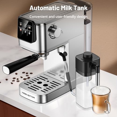 Espresso Coffee Machine with Milk Tank, 20Bar, Touch Screen, Steam Wand H84520