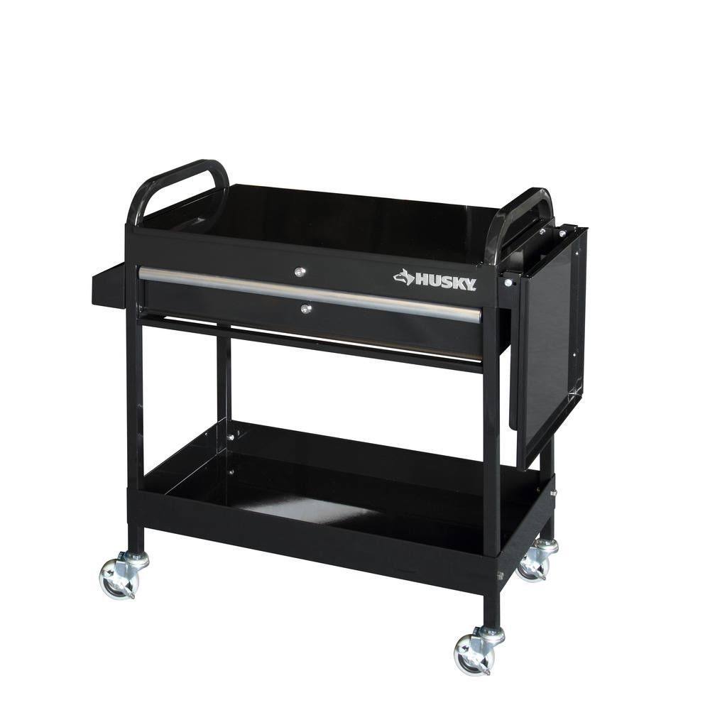 Black 1-Drawer Tool Utility Cart M757540