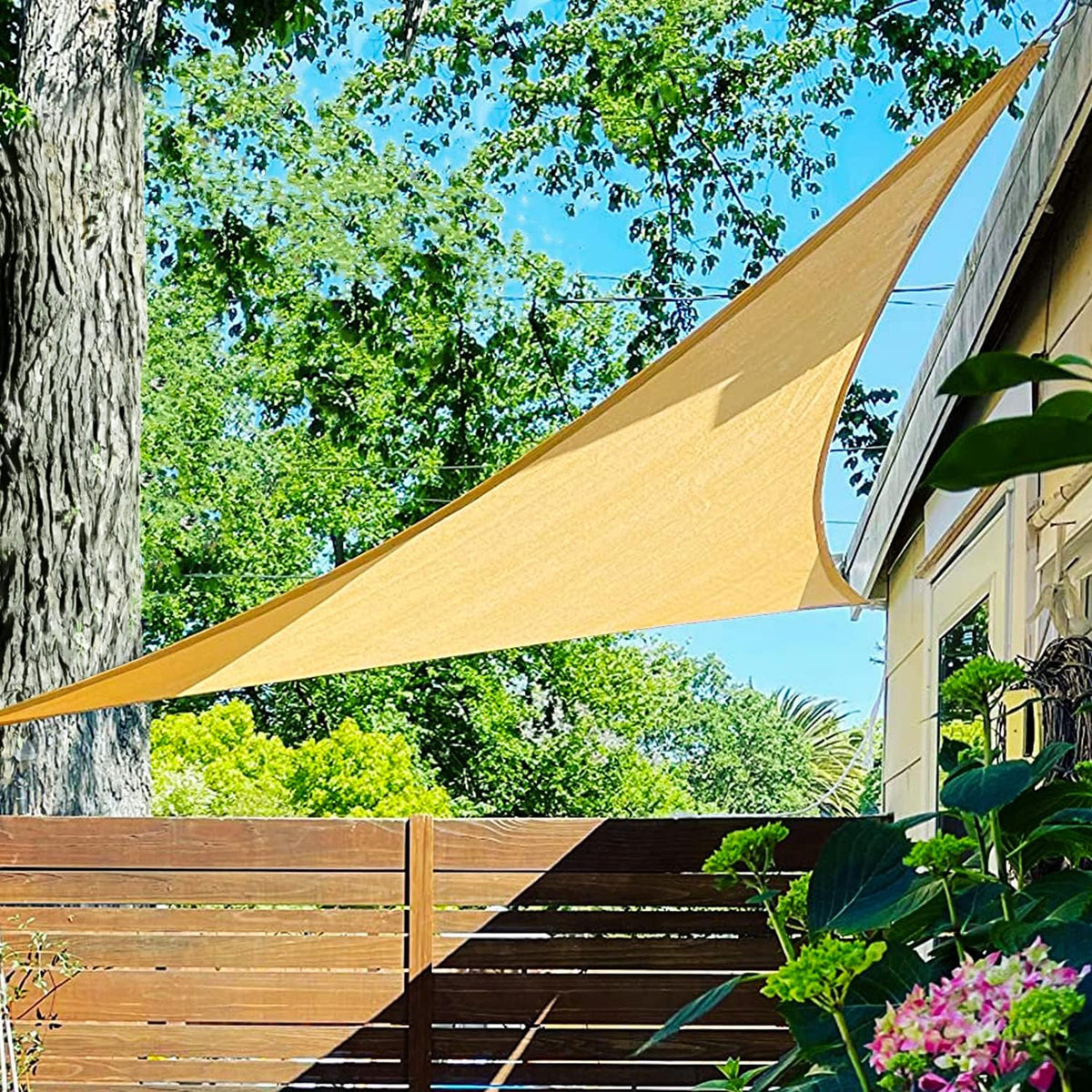 Rectangle Sun Shade Sail Canopy 16'X20' Permeable Shade Cloth J316