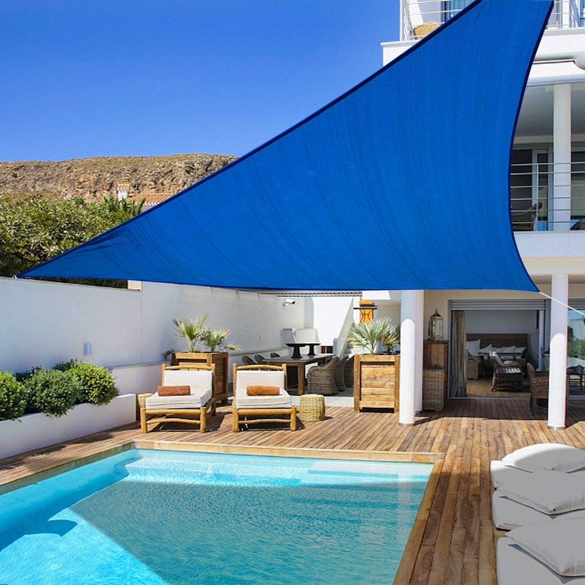 Rectangle Sun Shade Sail Canopy 16'X20' Permeable Shade Cloth J316