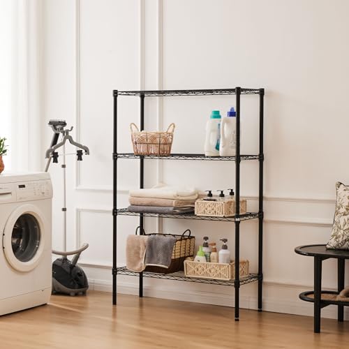 4-Shelf Adjustable Metal Wire Storage Shelving Unit I207280