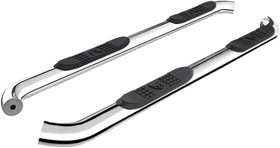 Stainless Steel Side Step Rails Nerf Bars Running Boards 2pcs with Mounting Bracket Kit P7666