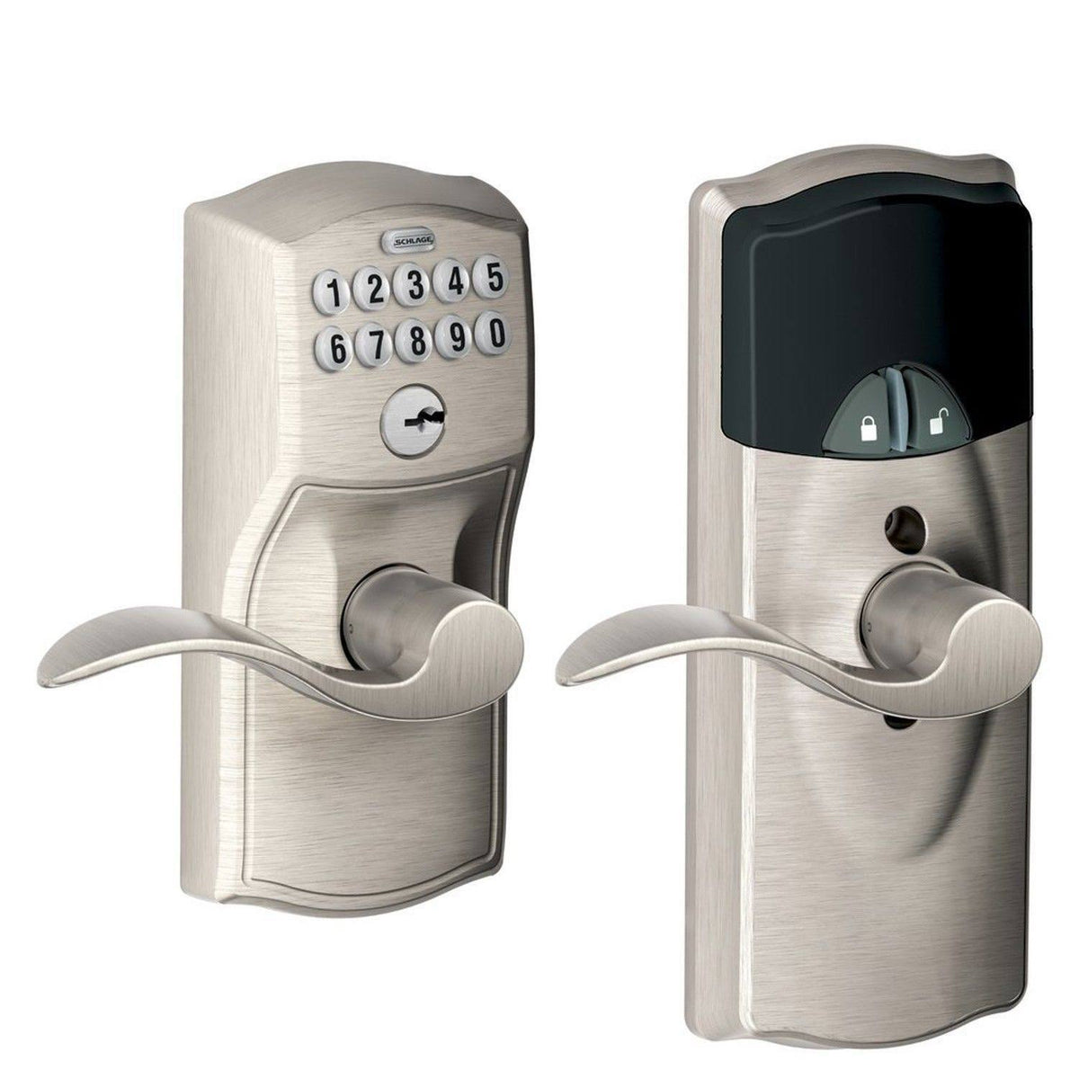 Satin Nickel Keypad Lever W20893