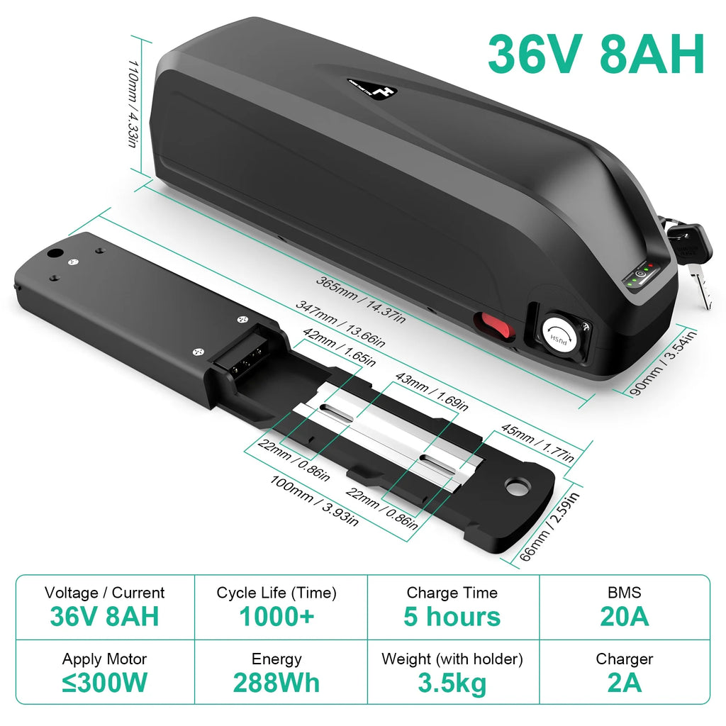 36V 8Ah Electric Bike Battery Pack U60211