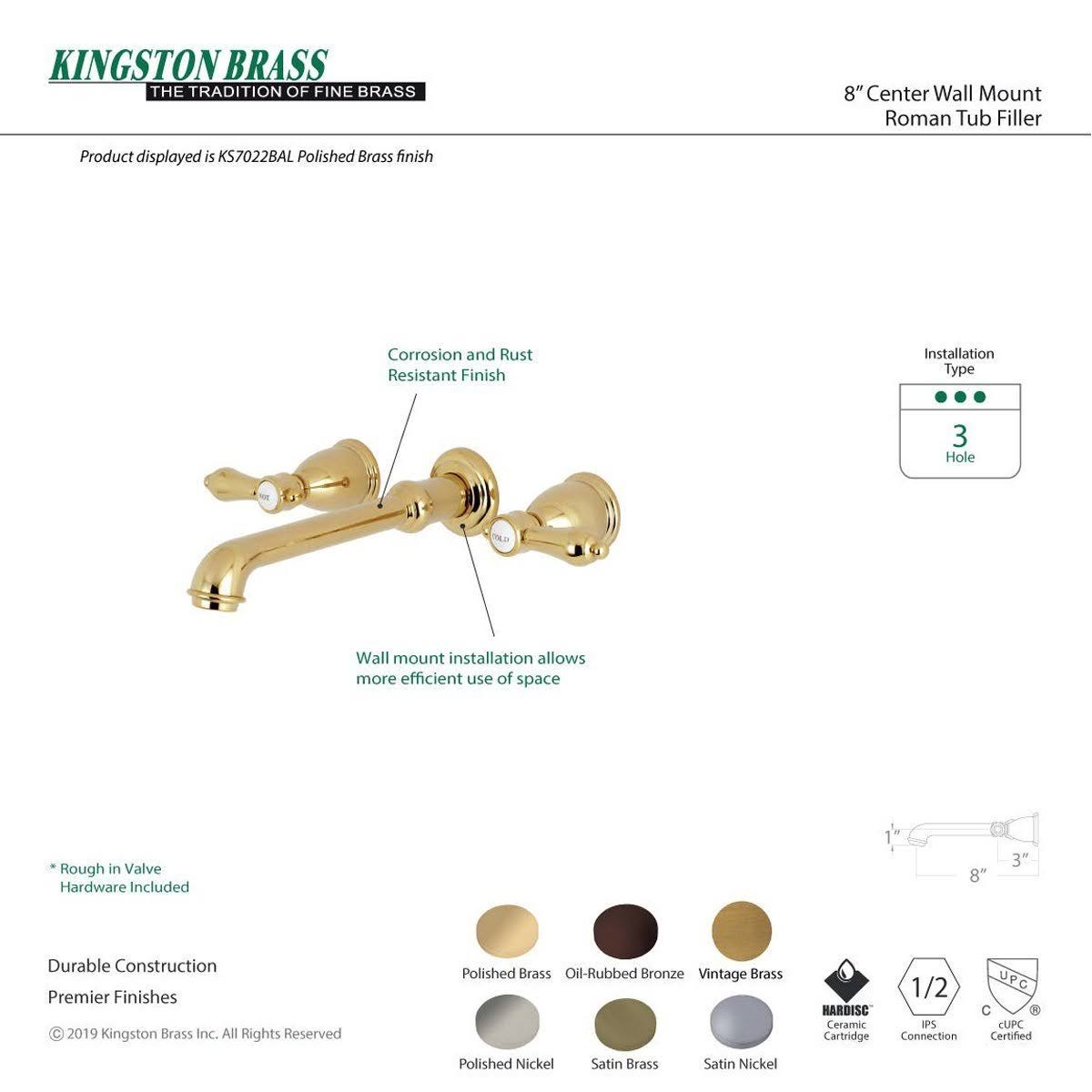 Antique Brass Roman Tub Filler Z253217
