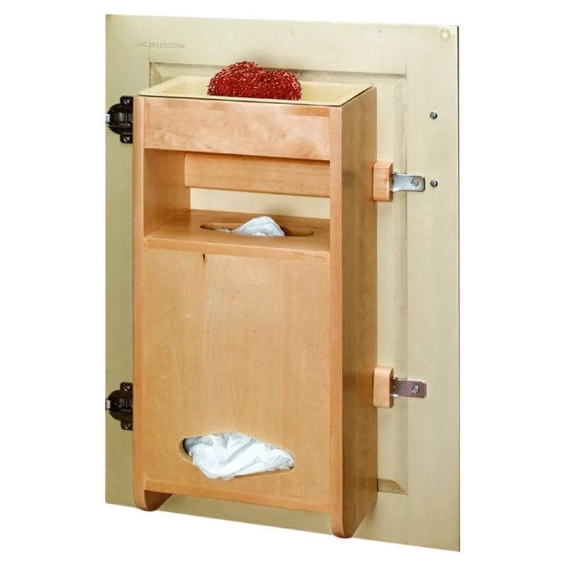 Natural Wood Grocery Bag Holder M28888