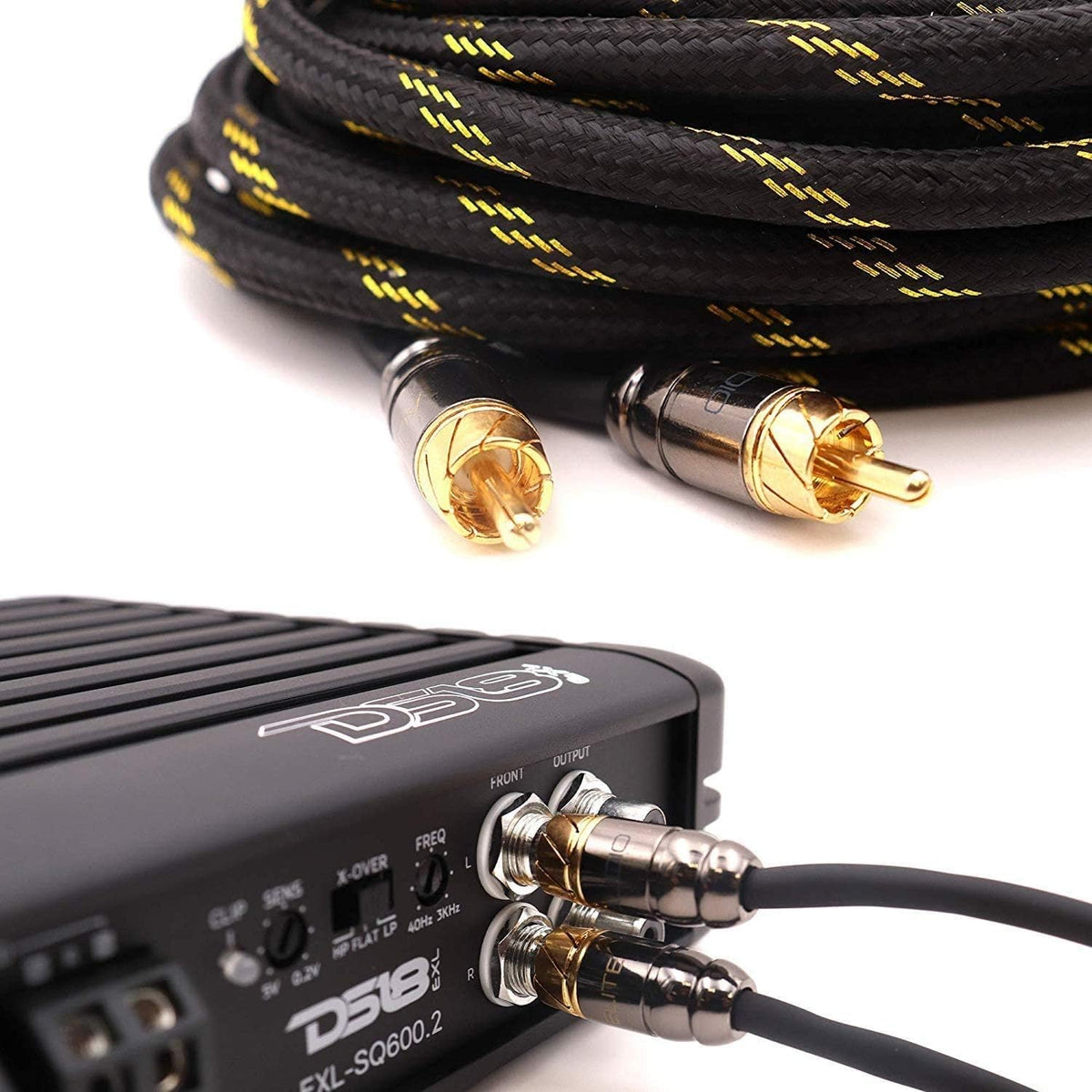 2 Channel 17 ft RCA Audio Interconnect Stereo Cable F15723