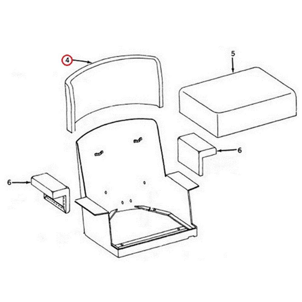 Seat Back for John Deere Crawler Models 420 430 440 1010 Q964