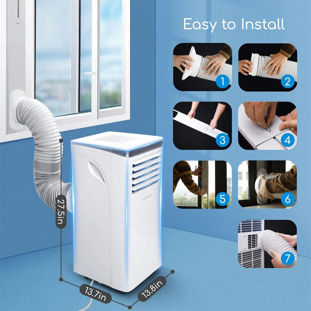10000 BTU 3-in-1 Portable Air Conditioner with Remote Control and Window Kit I561