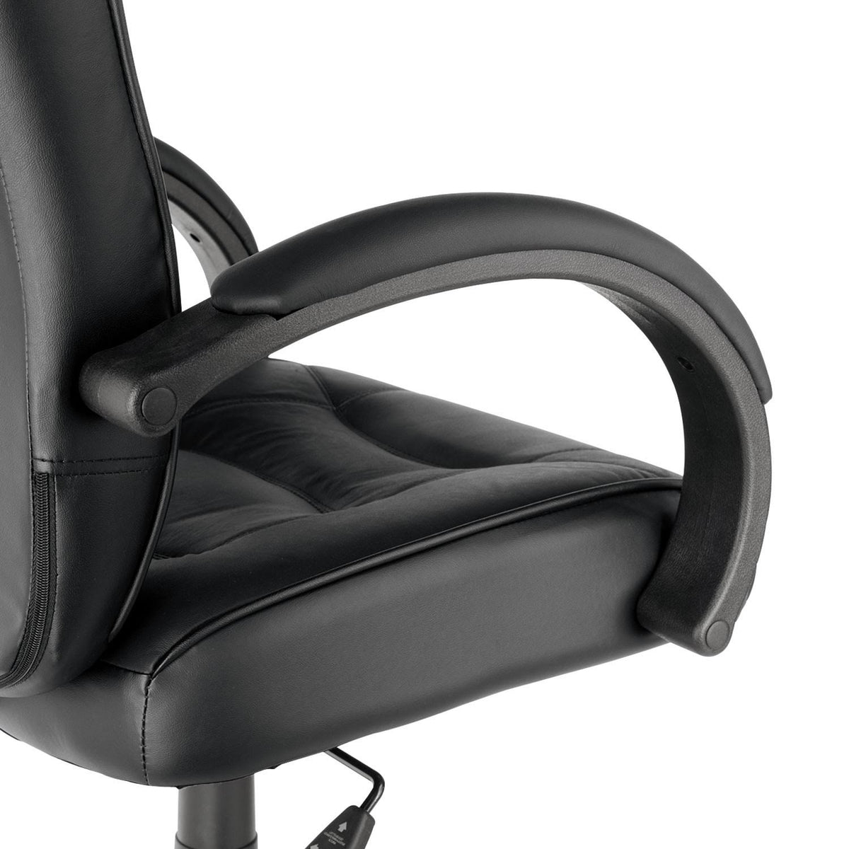 Black Leather Mid-Back Swivel/Tilt Chair M392782