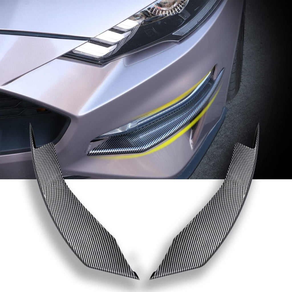 Front Bumper Winglets Fog Light Vent Canard Strip Trim Accessories for Ford Mustang 2018-2022 X87200