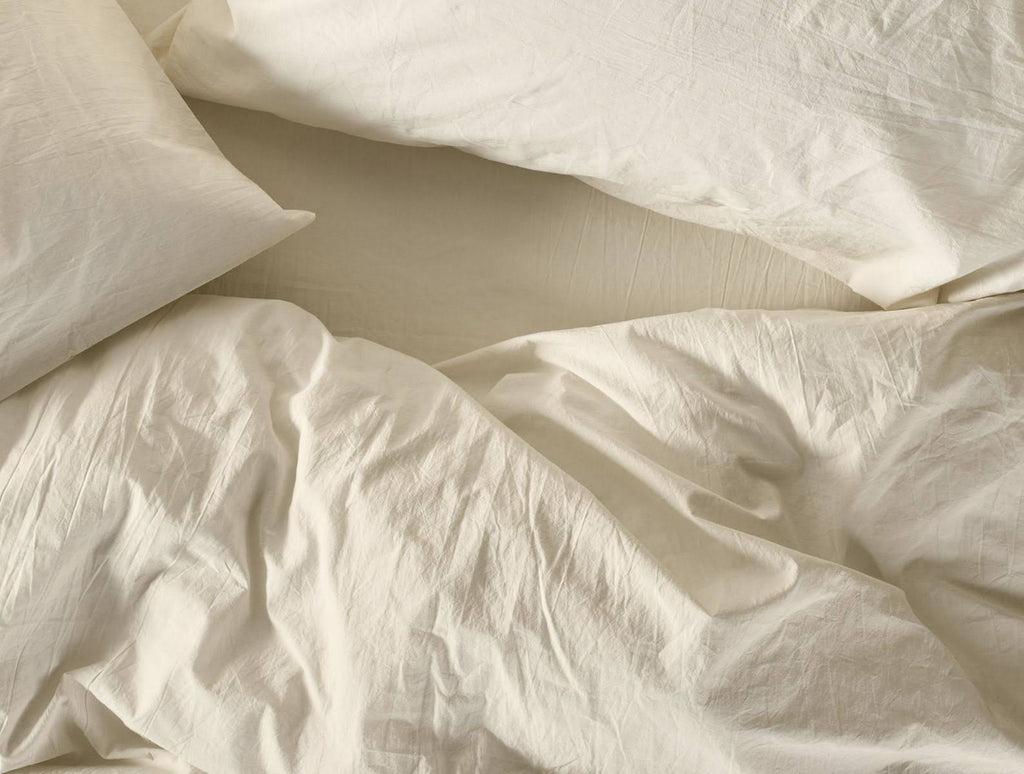Organic Crinkled Percale Sheet Set Full Shadow X877