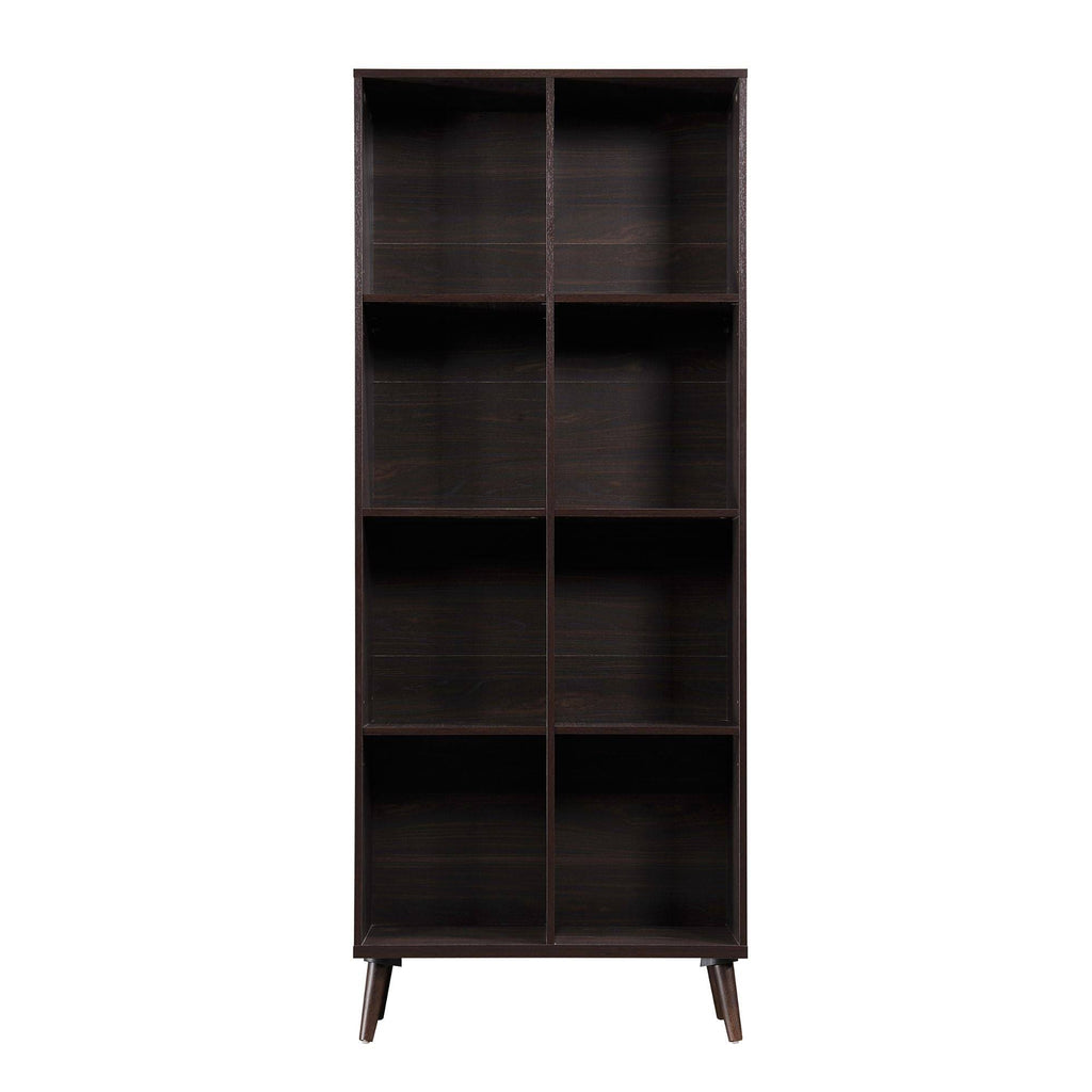 Brown Classical Style 4-Shelves Rectangular Bookcase G80720