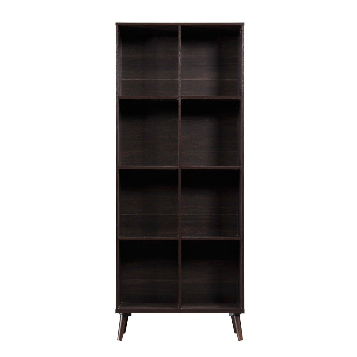 Brown Classical Style 4-Shelves Rectangular Bookcase G80720