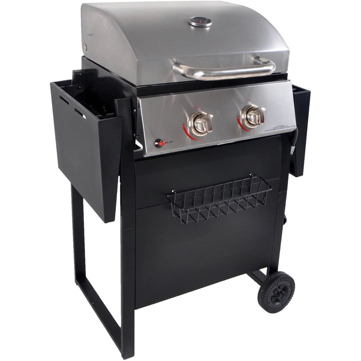 2-Burner Propane Gas Grill, Stainless and Black M7669