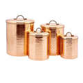 Copper Hammered Canister Set Z874