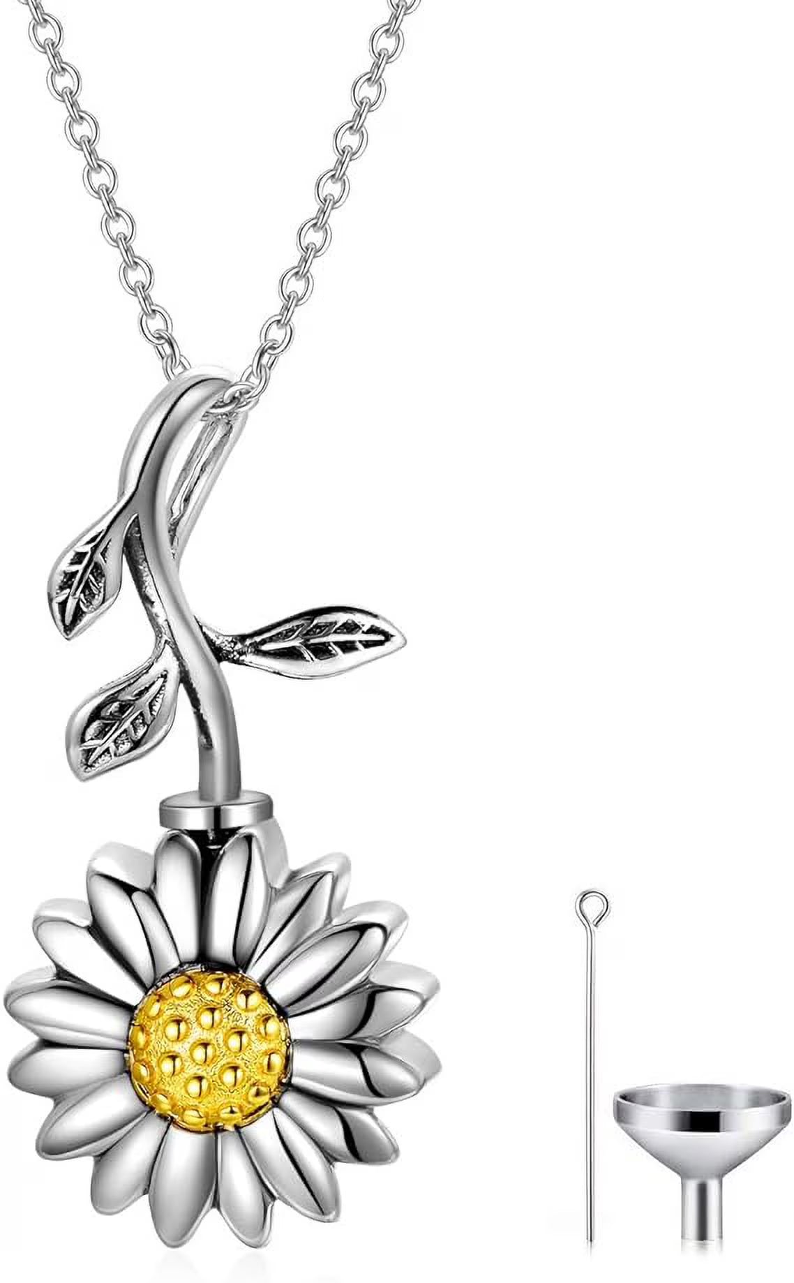 925 Sterling Silver Urn Necklace Pendant Locket A30647