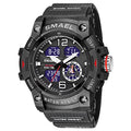 Men's Analog Sports Watch with LED Stopwatch and Dual Display Z6189