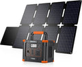 Portable Power Station 300W (Peak 600W) with 80W Foldable Solar Panel, 288Wh Solar Generator, 110V Pure Sine Wave AC Outlet Backup Lithium Battery U323835