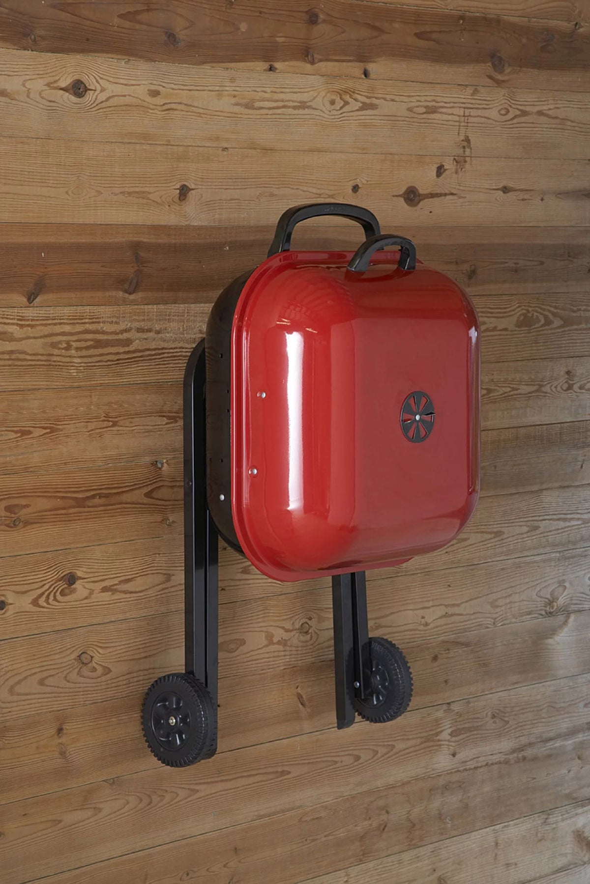 Red Portable Steel Charcoal Grill C344483