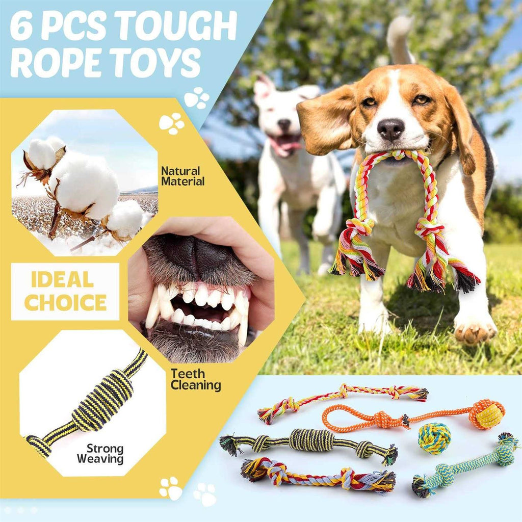 21 Pack Small Dog Chew Toys with Rope Toys A722806