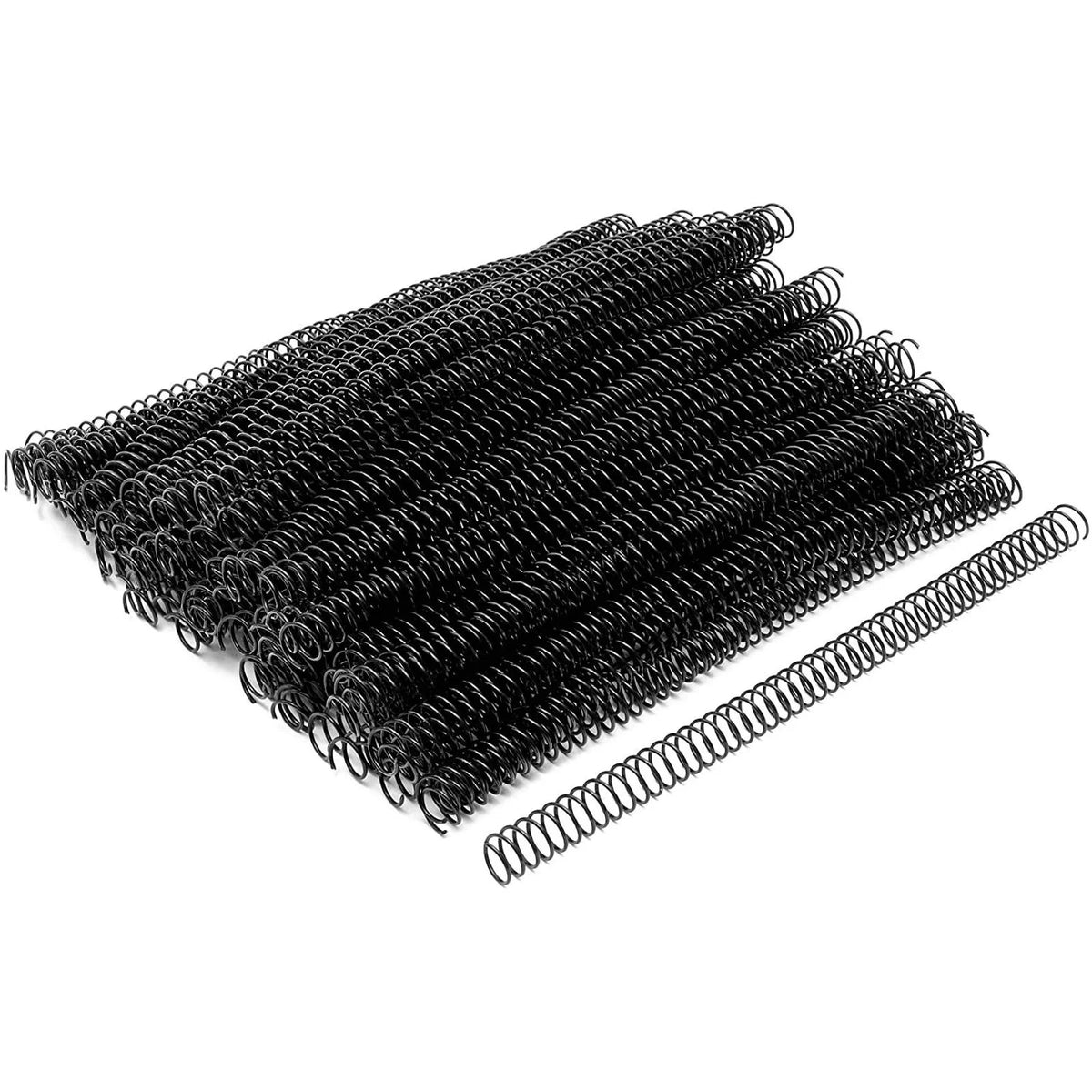 Black Spiral Binding Coils, Plastic Spines for 110 Sheets (12 in, 14mm, 4:1 Pitch, 100 Pack) E41401