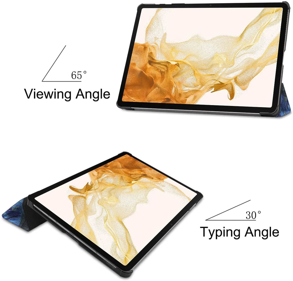 Lightweight PU Leather Tri-Fold Stand Case for Galaxy Tab S8 Ultra 14.6" N4285