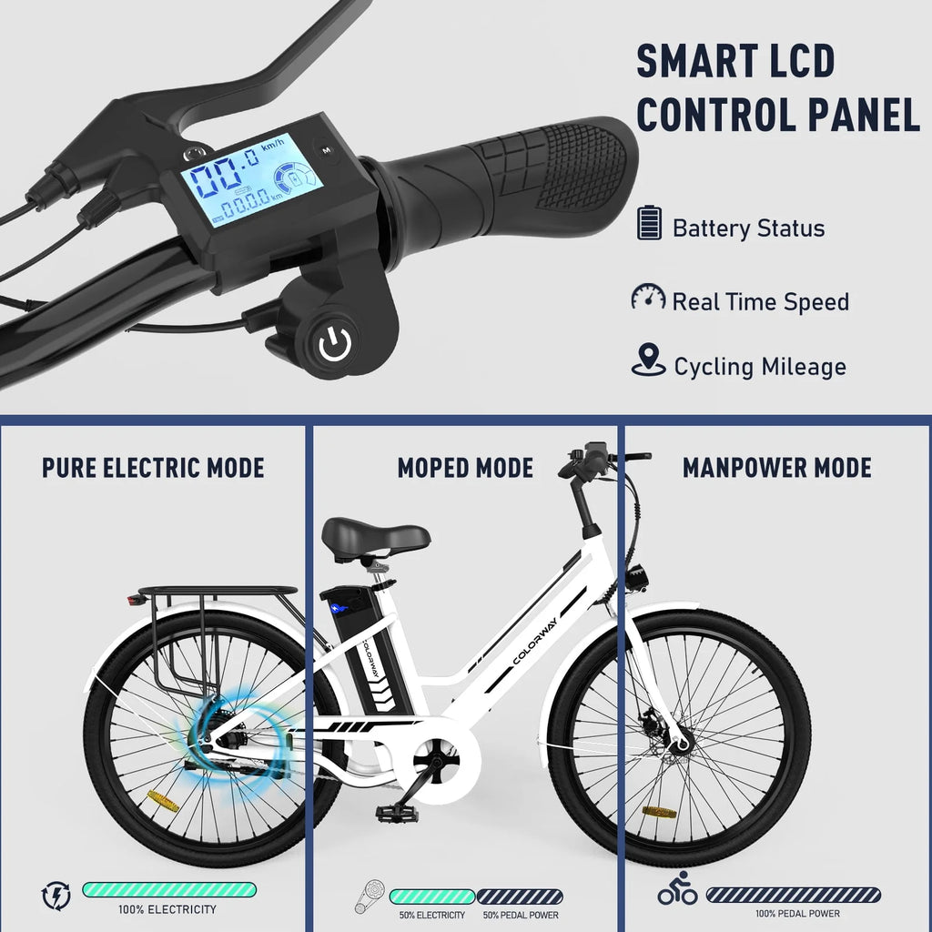 Electric Bike 500W Motor 36V 12AH Removable Battery R232