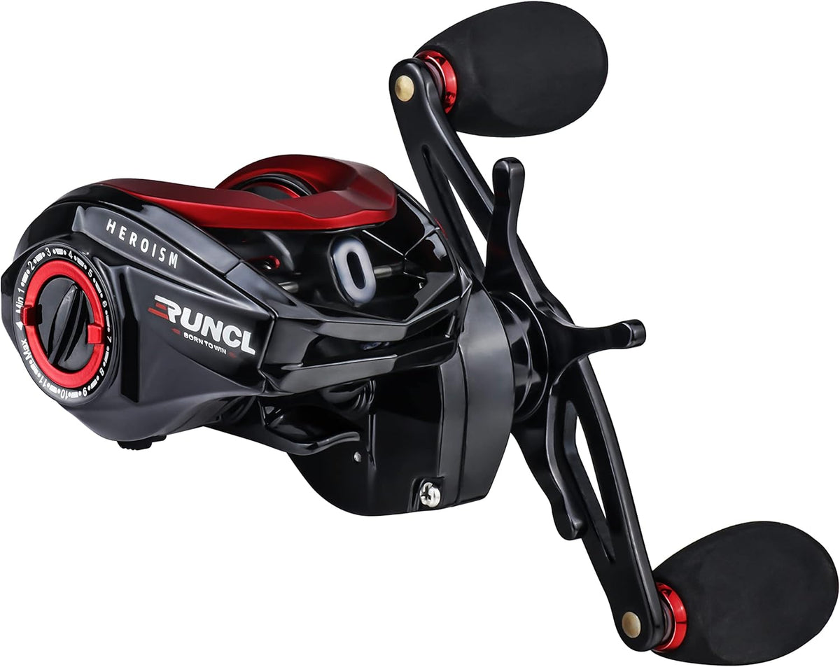17.64LB Carbon Fiber Baitcasting Reels, 7.3:1 Gear Ratio, 7+1 BB, Pack of 2 M75169