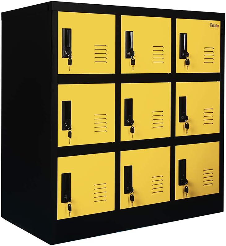 Yellow Heavy Duty Locking Storage Cabinet W996