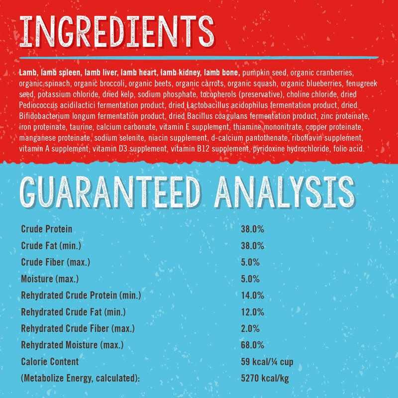 Freeze Dried Lamb Dog Food M13257