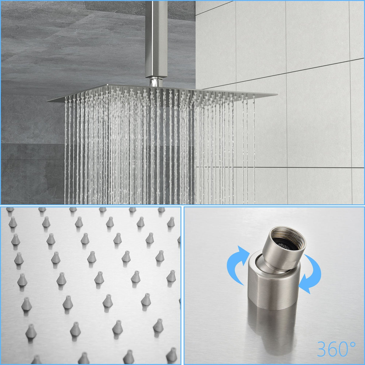 16" Rain Showerhead Shower System with Slide Bar J351724