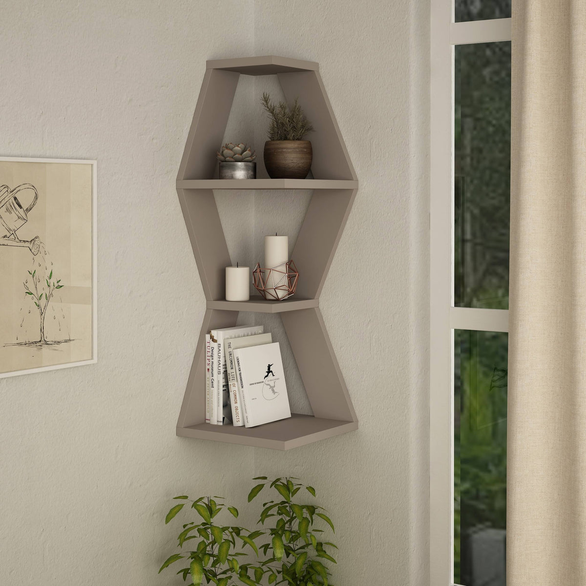 White Modern Wall Shelf X732094